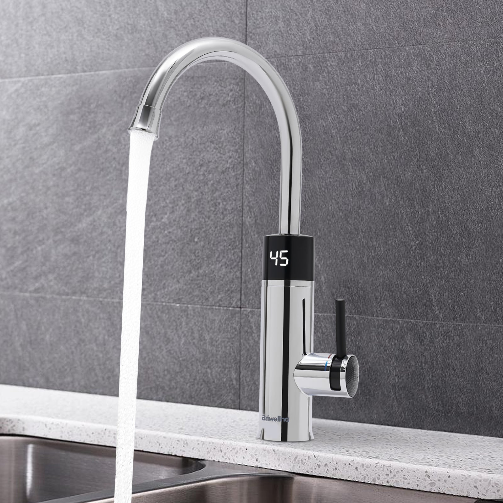 Elektrischer Wasserhahn, Wasserhahn für Durchlauferhitzer, elektrischer Warmwass Elektrischer Wasserhahn, Wasserhahn für Durchlauferhitzer, elektrischer Warmwass