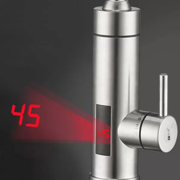 Elektrische Durchlauferhitzer Wasserhahn Küchenarmatur mit LCD-Temperaturanzeige 360° 3000W Elektrische Durchlauferhitzer Wasserhahn Küchenarmatur mit LCD-Temperaturanzeige 360° 3000W