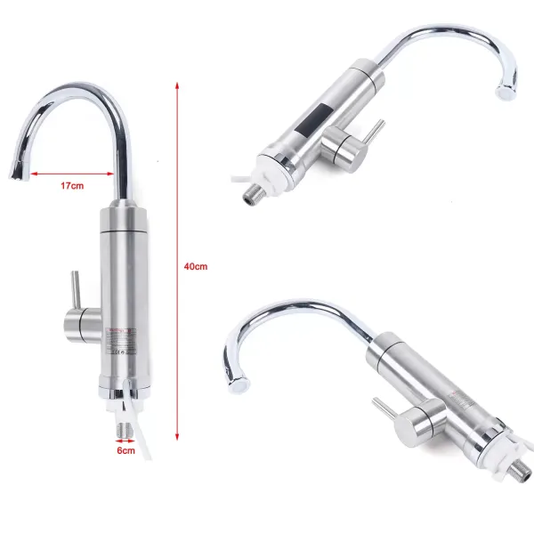 Elektrische Durchlauferhitzer Wasserhahn Küchenarmatur mit LCD-Temperaturanzeige 360° 3000W Elektrische Durchlauferhitzer Wasserhahn Küchenarmatur mit LCD-Temperaturanzeige 360° 3000W