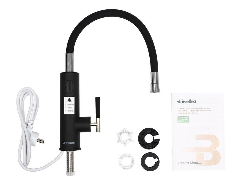 CNCEST Elektrischer Wasserhahn mit Wassererhitzer, 3200 W Instant Warmwasser Wasserhahn mit Digital Display Temperaturanzeige