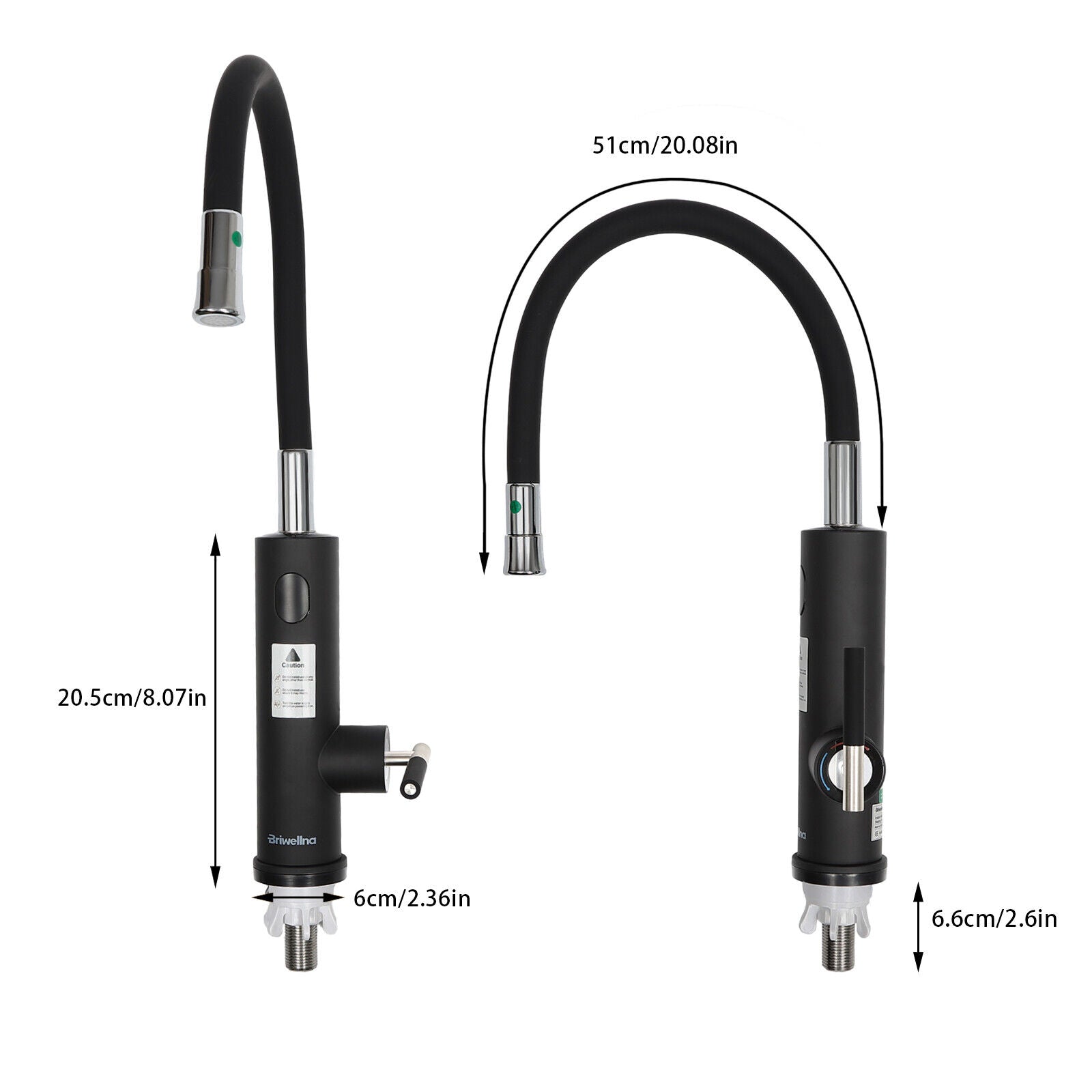 CNCEST Elektrischer Wasserhahn mit Wassererhitzer, 3200 W Instant Warmwasser Wasserhahn mit Digital Display Temperaturanzeige CNCEST Elektrischer Wasserhahn mit Wassererhitzer, 3200 W Instant Warmwasser Wasserhahn mit Digital Display Temperaturanzeige