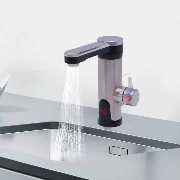3300W Elektrischer Wasserhahn Elektrischer Warmwasserhahn Tankloser Warmwasserbereiter Edelstahl Küchenarmatur