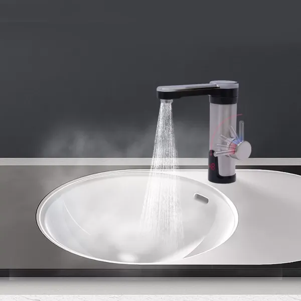 3300W Elektrischer Wasserhahn Elektrischer Warmwasserhahn Tankloser Warmwasserbereiter Edelstahl Küchenarmatur