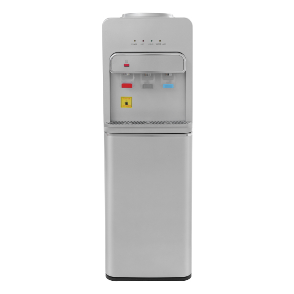 SJYTD-7 Wasserspender mit Heiß-, Kalt- und Raumluftauslauf, Bodenbefüllung für 20-Liter-Flaschen – Silber SJYTD-7 Wasserspender mit Heiß-, Kalt- und Raumluftauslauf, Bodenbefüllung für 20-Liter-Flaschen – Silber
