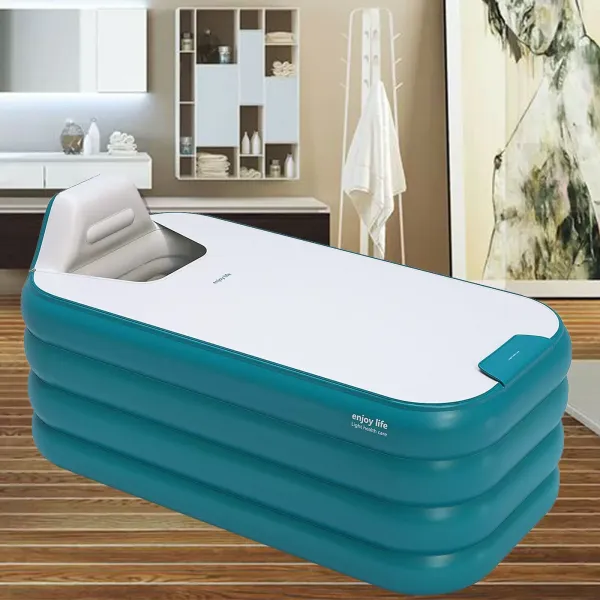 Automatische Aufblasbare Badewanne Faltbar Tragbar Zuhause Spa Wanne 160 cm Design Der Aufbewahrungstasche Für Badetücher (Grün)