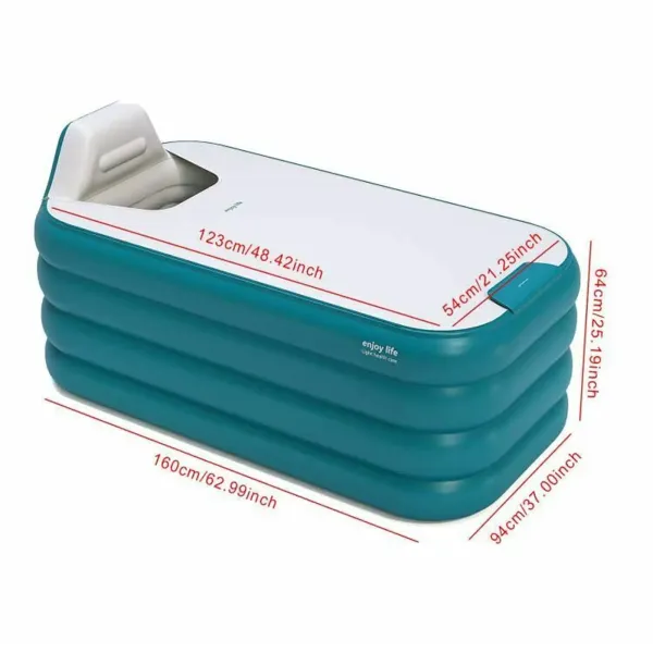 Automatische Aufblasbare Badewanne Faltbar Tragbar Zuhause Spa Wanne 160 cm Design Der Aufbewahrungstasche Für Badetücher (Grün) Automatische Aufblasbare Badewanne Faltbar Tragbar Zuhause Spa Wanne 160 cm Design Der Aufbewahrungstasche Für Badetücher (Grün)