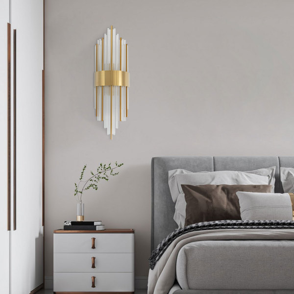 Luxuriöse Wandleuchte für Innenräume, für Schlafzimmer, Wohnzimmer, Küchen, Nachttische usw. Golden