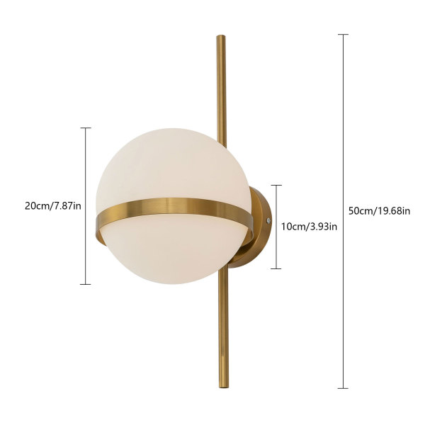 Wandleuchte mit E27-Fassung, für Eingangstüren, Schlafzimmer, Wohnzimmer, Esszimmer usw. Golden