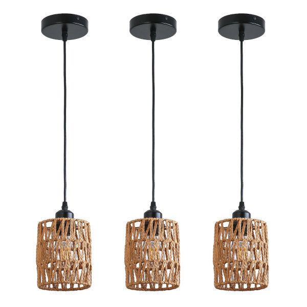 Esszimmer-Kronleuchter, Deckenleuchten, Geflochtene Pendelleuchten, Verstellbare Höhe: 0-134.62cm, 220V, 60W