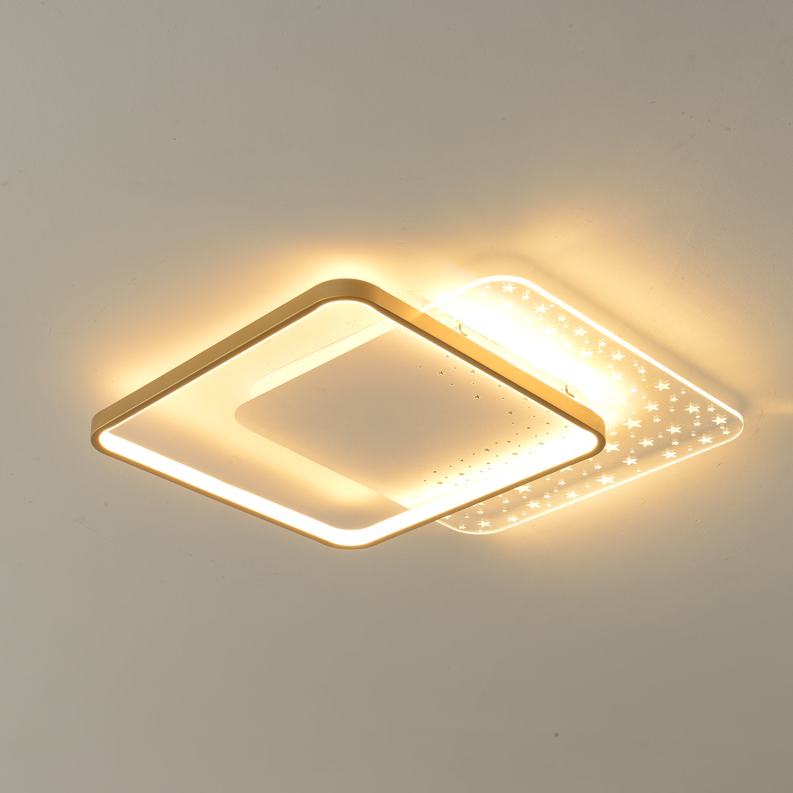 Schlafzimmer Quadrat Lampe LED Deckenleuchte Befestigung 3-Farbe +Fernbedienung