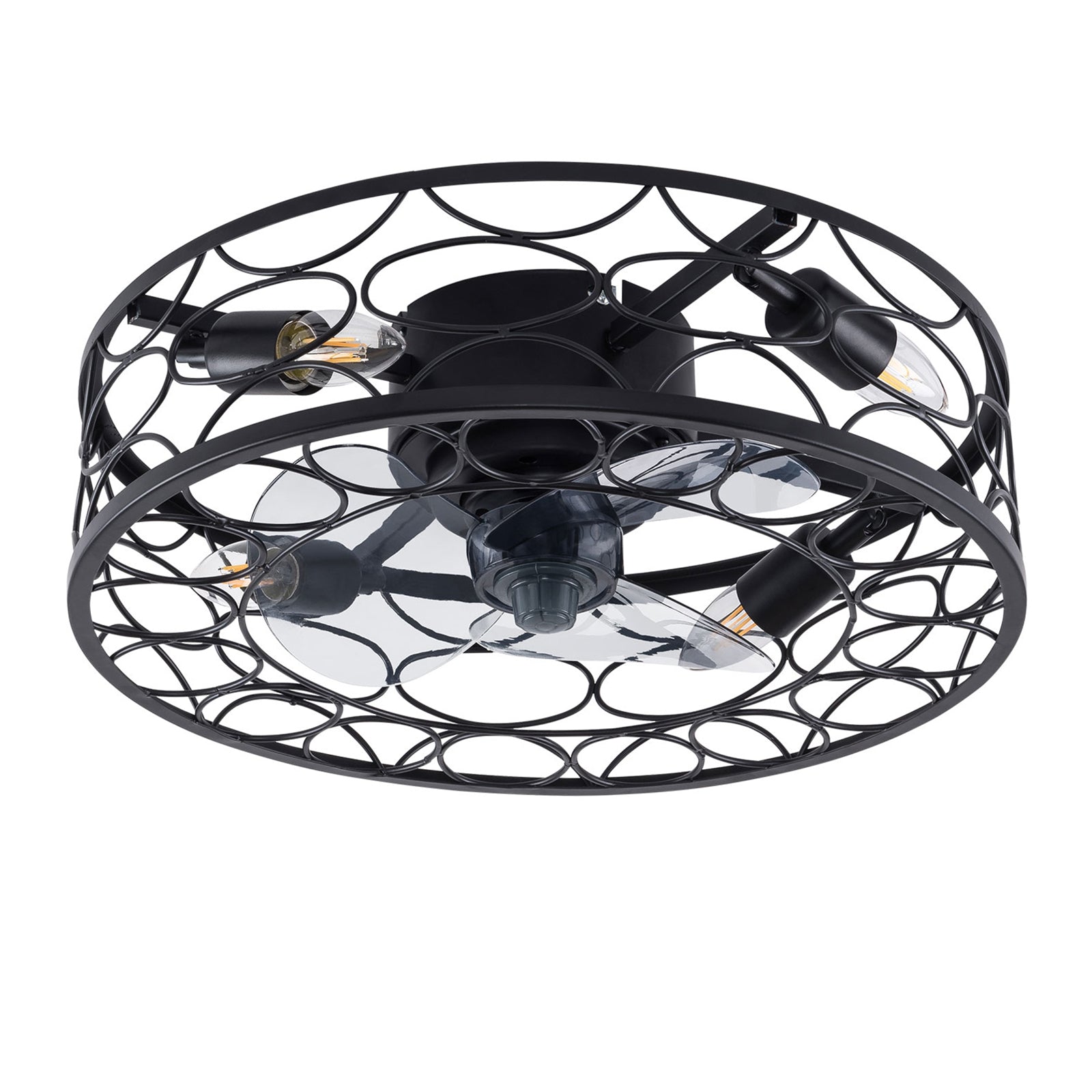 Deckenventilator mit Beleuchtung, Lampe mit Ventilator und Fernbedienung Timer
