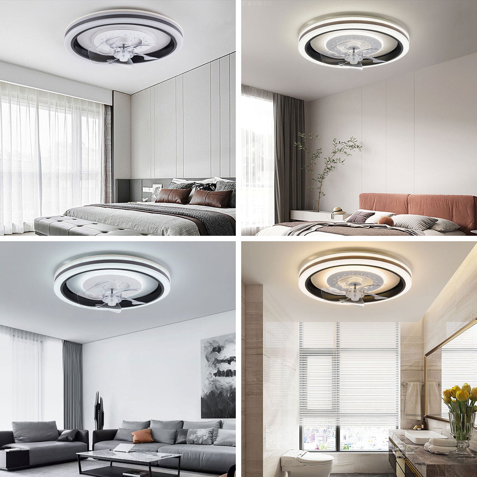 Deckenventilator LED Ventilator Lüfter Deckenlampe Beleuchtung + Fernbedienung