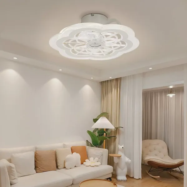 Modern Deckenventilator mit Beleuchtung und Fernbedienung, Leise LED mit Timer, Windgeschwindigkeit und Farbtemperatur Einstellbar, 90 W Deckenleuchte