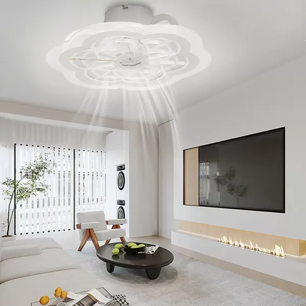 Modern Deckenventilator mit Beleuchtung und Fernbedienung, Leise LED mit Timer, Windgeschwindigkeit und Farbtemperatur Einstellbar, 90 W Deckenleuchte