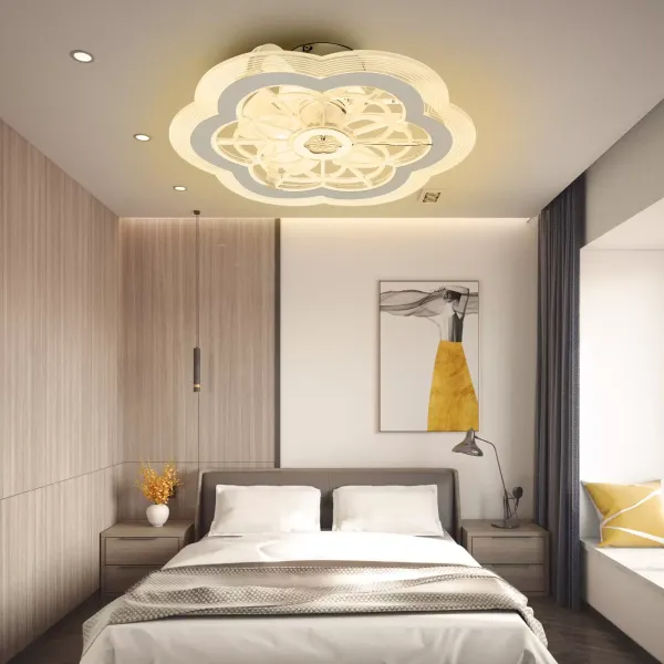 Modern Deckenventilator mit Beleuchtung und Fernbedienung, Leise LED mit Timer, Windgeschwindigkeit und Farbtemperatur Einstellbar, 90 W Deckenleuchte