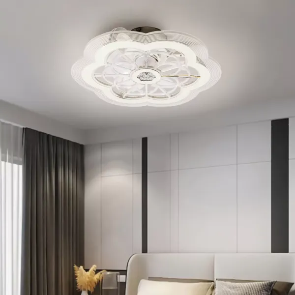 Modern Deckenventilator mit Beleuchtung und Fernbedienung, Leise LED mit Timer, Windgeschwindigkeit und Farbtemperatur Einstellbar, 90 W Deckenleuchte