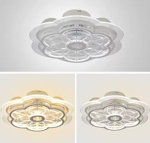 Modern Deckenventilator mit Beleuchtung und Fernbedienung, Leise LED mit Timer, Windgeschwindigkeit und Farbtemperatur Einstellbar, 90 W Deckenleuchte