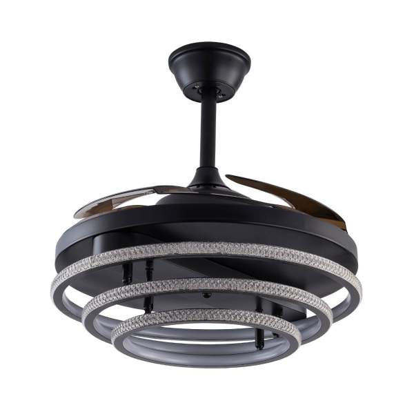 Deckenventilator mit LED Beleuchtung Dimmbar Lüfter Kronleuchter Fernbedienung