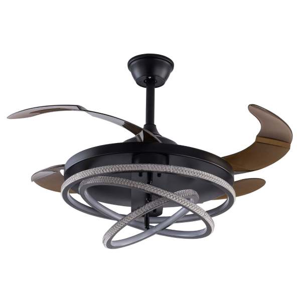 Deckenventilator mit LED Beleuchtung Dimmbar Lüfter Kronleuchter Fernbedienung