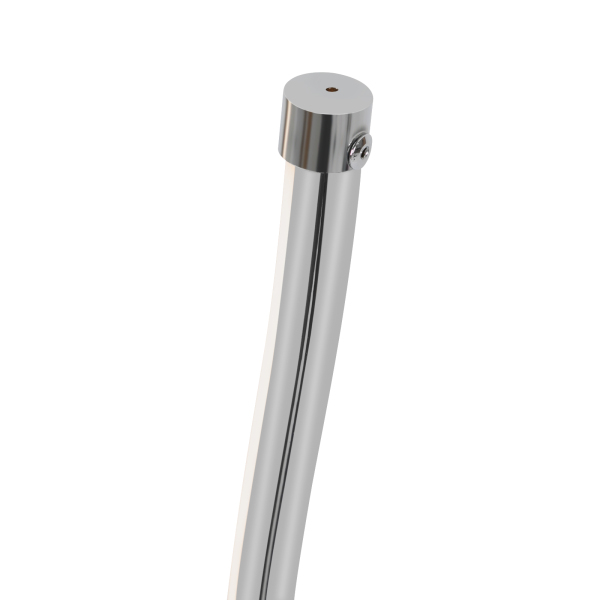 Stehleuchte, Spiralleuchte, 1,3 m hohe LED-Stehleuchte, silberfarben