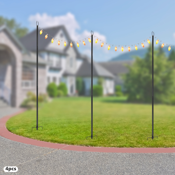 Hängende Außenlichtmasten, Terrassenbeleuchtungsständer, Beleuchtungsständer für Partys, Weihnachten, Hochzeiten