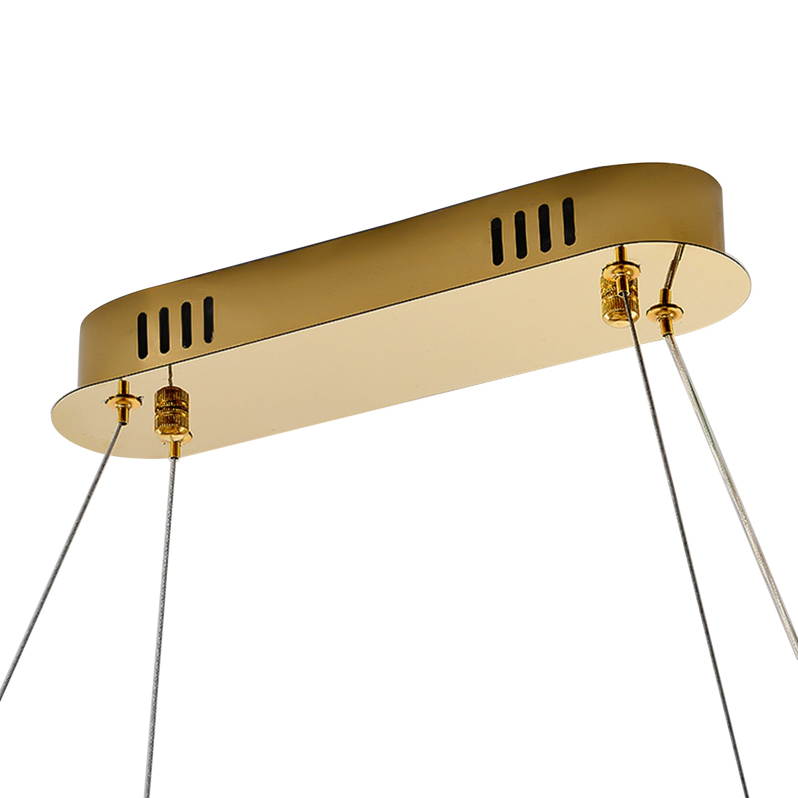 Moderne Kristallkronleuchter Kristall Kronleuchter Oval Hängeleuchte LED Luxus Gold Deckenlampe 220V [Energieklasse E]