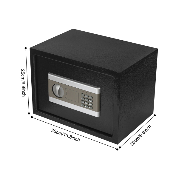 Na-25-EF-Safe, Sicherheitssafe mit digitalem Tastenfeld, Geldtresor – Schwarz