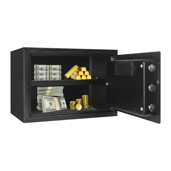 Na-25-EF-Safe, Sicherheitssafe mit digitalem Tastenfeld, Geldtresor – Schwarz