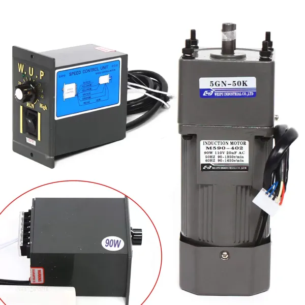 90W 220V 50K 27U/min Getriebemotor Elektromotor Wechselstrom Drehmomente mit Drehzahlregler