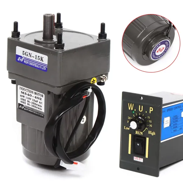 40W 220V Getriebemotor Elektromotor Wechselstrom mit Drehzahlregler, 1:15(15K), 90U/min 40W 220V Getriebemotor Elektromotor Wechselstrom mit Drehzahlregler, 1:15(15K), 90U/min