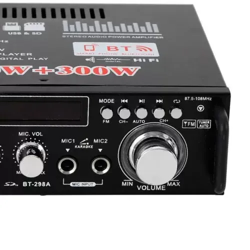 600 W HiFi-Stereoverstärker Bluetooth Digitaler Leistungsverstärker FM Audio