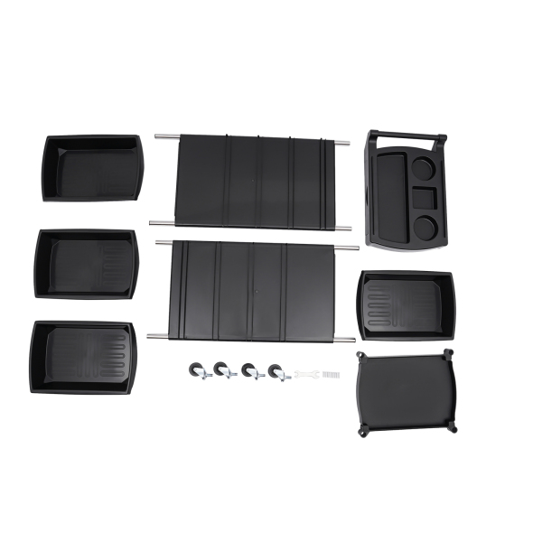 CNCEST Salonwagen, 6-stufiger Schubladen-Multifunktions-Salonwagen, Friseurregal mit Rädern