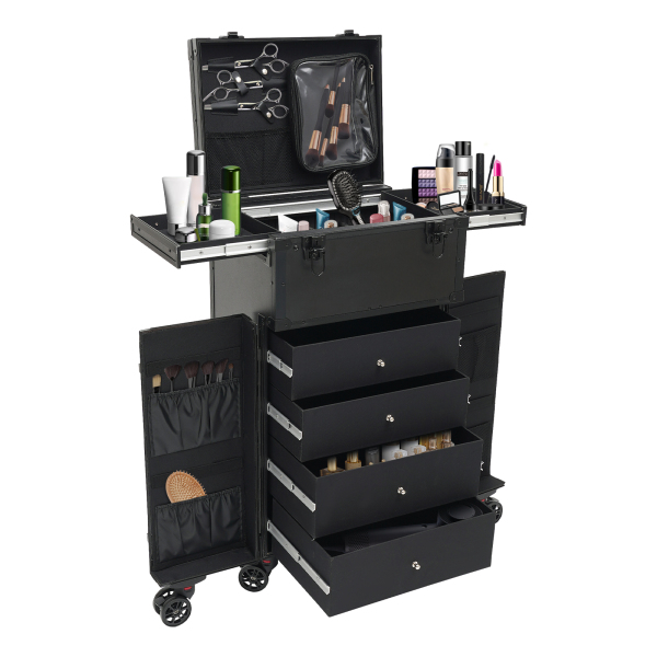 Rollbarer Make-up-Koffer, Reisekoffer für Make-up-Organizer, professioneller Make-up-Koffer für Make-up-Artisten