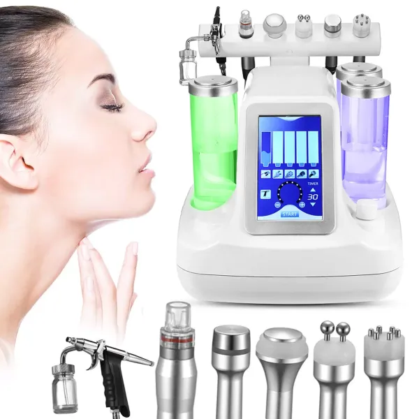 6 in 1 BIO RF Schönheits Maschinen Hydra Dermabrasion Klein Blase Gerät Tiefe Reinigungs