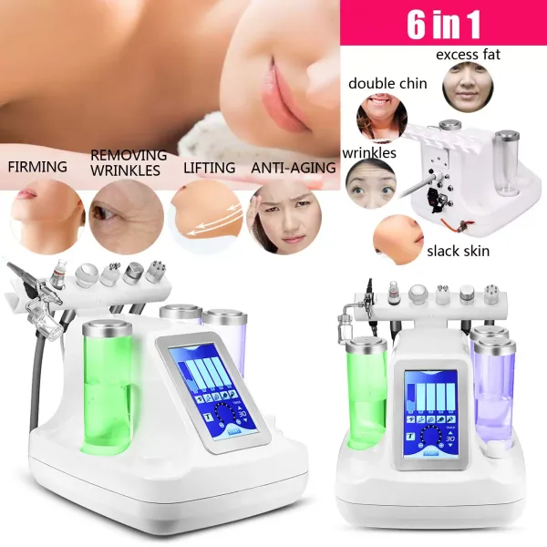6 in 1 BIO RF Schönheits Maschinen Hydra Dermabrasion Klein Blase Gerät Tiefe Reinigungs