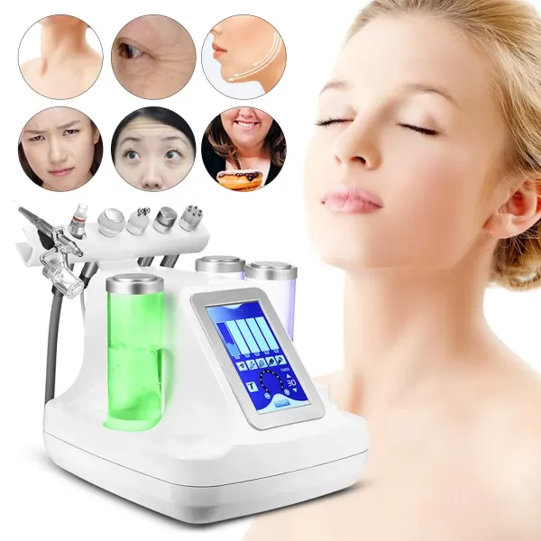 6 in 1 BIO RF Schönheits Maschinen Hydra Dermabrasion Klein Blase Gerät Tiefe Reinigungs