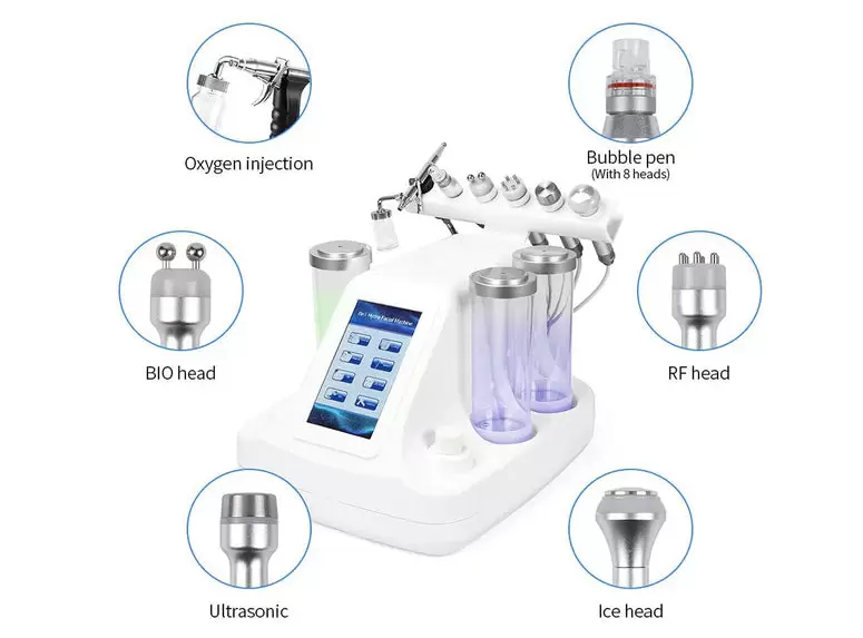 6 in 1 BIO RF Schönheits Maschinen Hydra Dermabrasion Klein Blase Gerät Tiefe Reinigungs
