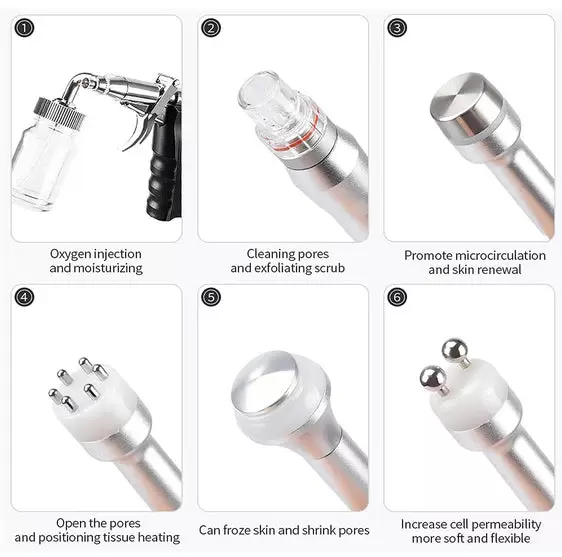 6 in 1 BIO RF Schönheits Maschinen Hydra Dermabrasion Klein Blase Gerät Tiefe Reinigungs
