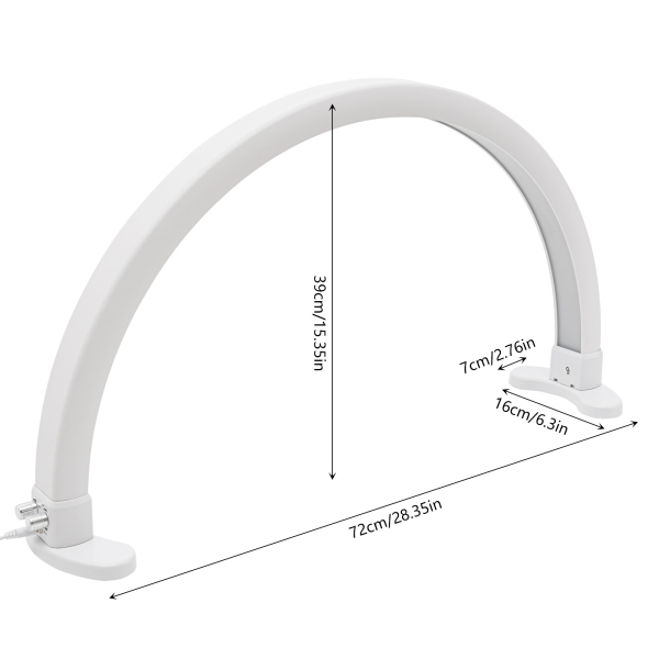 LED-Halbmondlicht, mit einstellbarer Helligkeit 2700K-5600K