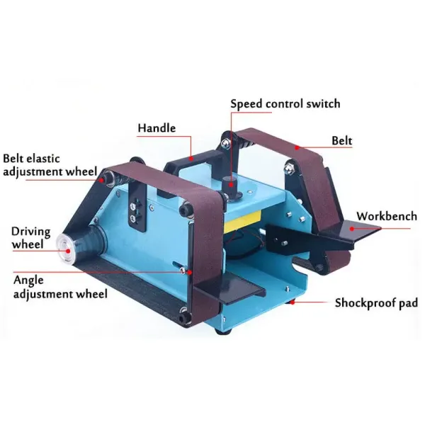 CNCEST 950W 220V Bandschleifer Double Axis Belt Sanding Bandschleifer Tellerschleifer messer CNCEST 950W 220V Bandschleifer Double Axis Belt Sanding Bandschleifer Tellerschleifer messer