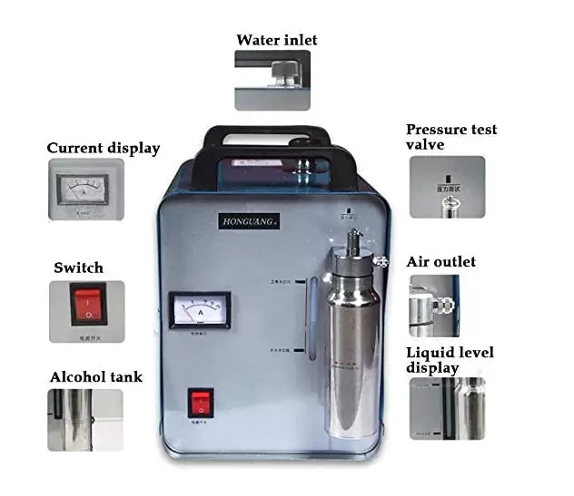 95L tlenowo-wodorowy generator płomienia gazowego HHo tlenowo-wodorowa spawarka polerka