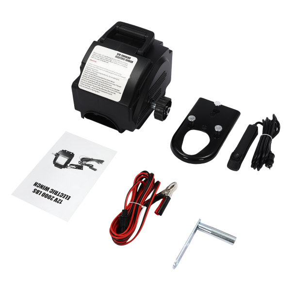 Elektrische Ankerwinde mit drahtloser Fernbedienung 906 kg 6000 lbs Kabel 3m 12V 300W