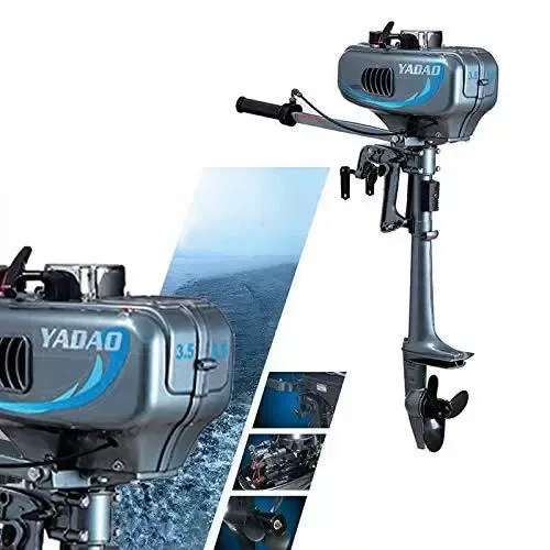 CNCEST 2-Takt 3.5 PS 2.5 kW Außenborder Motor Pinnenwelle Segelboot Motor Wasserkühlsystem