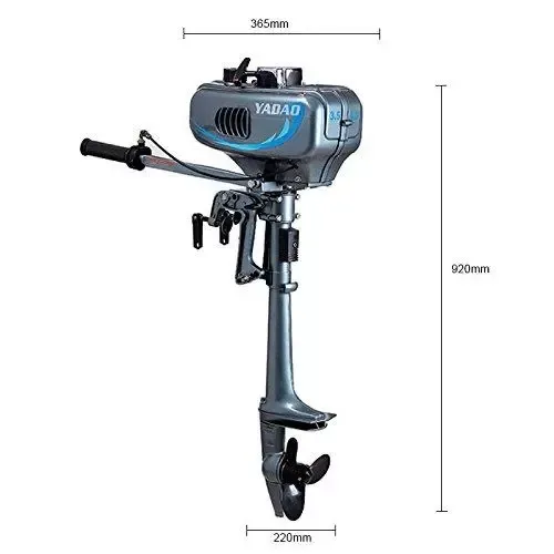CNCEST 2-Takt 3.5 PS 2.5 kW Außenborder Motor Pinnenwelle Segelboot Motor Wasserkühlsystem