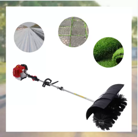 1.7kW/2.3HP Benzin Motorbesen Handbetriebener Benzinkehrer Kehrmaschine Schneestaub