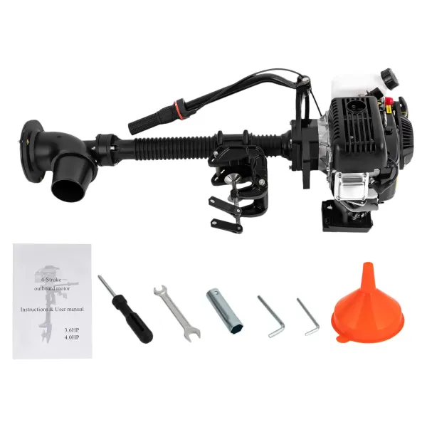 CNCEST 4PS 4Takt Außenborder Bootsmotor Benzinmotor Jet Pump Engine Windkühlung 55CC