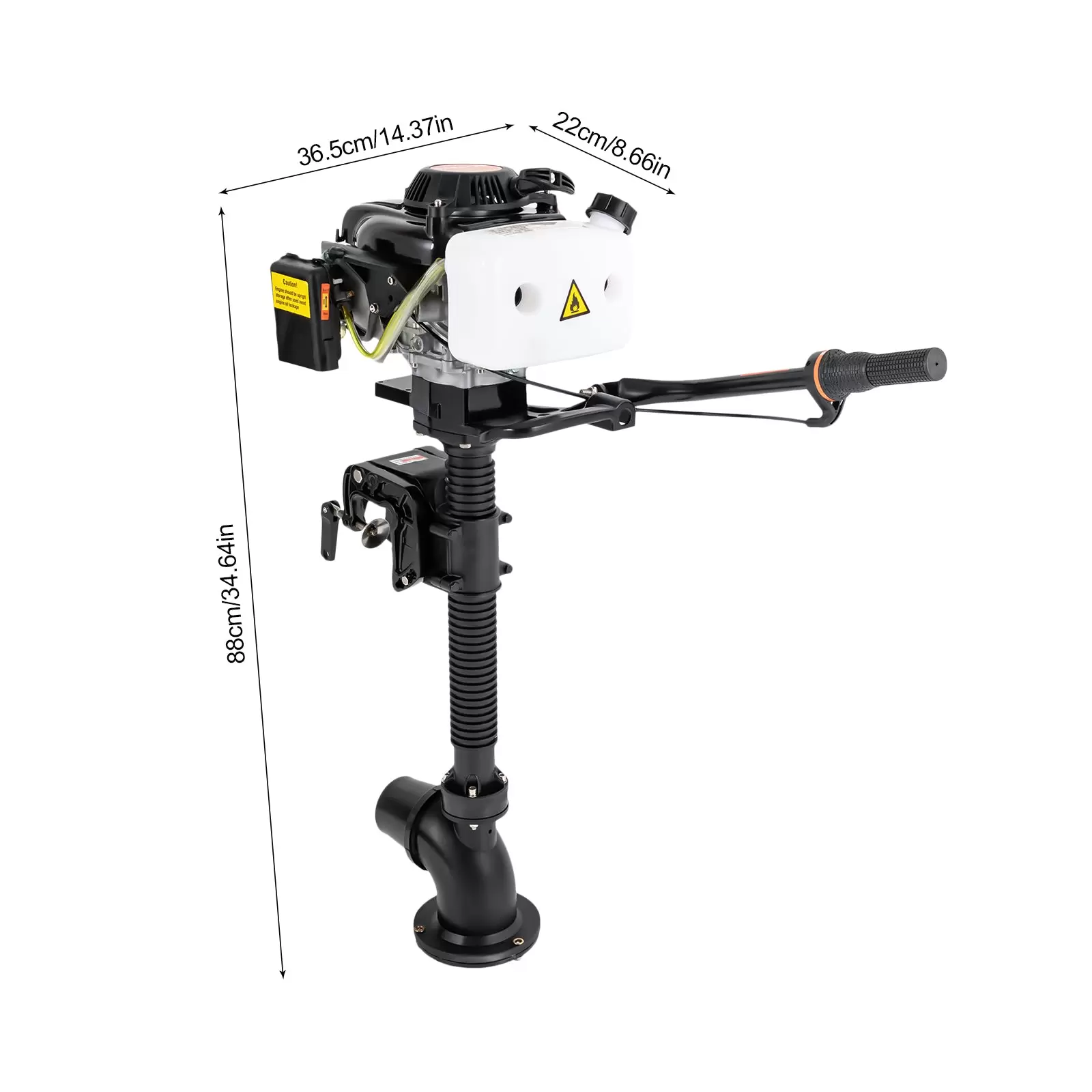 CNCEST 4PS 4Takt Außenborder Bootsmotor Benzinmotor Jet Pump Engine Windkühlung 55CC