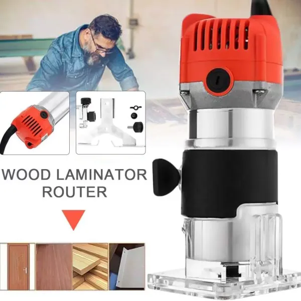Elektrischer Trimmer Oberfräse Trim 6,35 mm (1/4), 580W 30000 U/min Holzbearbeitung Trimmer Elektrischer Trimmer Oberfräse Trim 6,35 mm (1/4), 580W 30000 U/min Holzbearbeitung Trimmer
