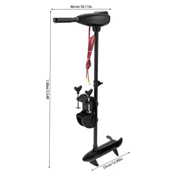 12V 480W 45LBS 1900 U/min Elektro-Außenborder Elektroaussenborder Bootsmotor Aussenborder Maschine