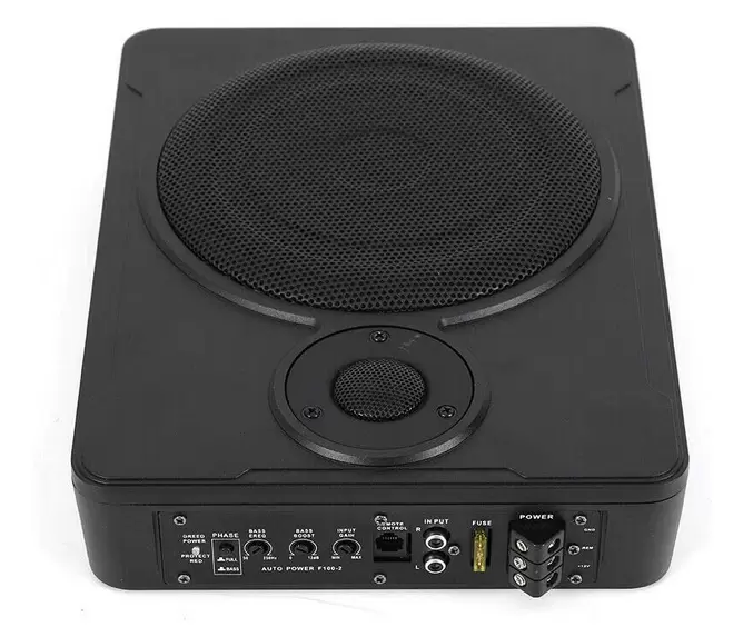 8 Zoll Ultradünner Auto Untersitz Aktiv Subwoofer Bass Lautsprecher Auto Audio 600W mit Zubehör